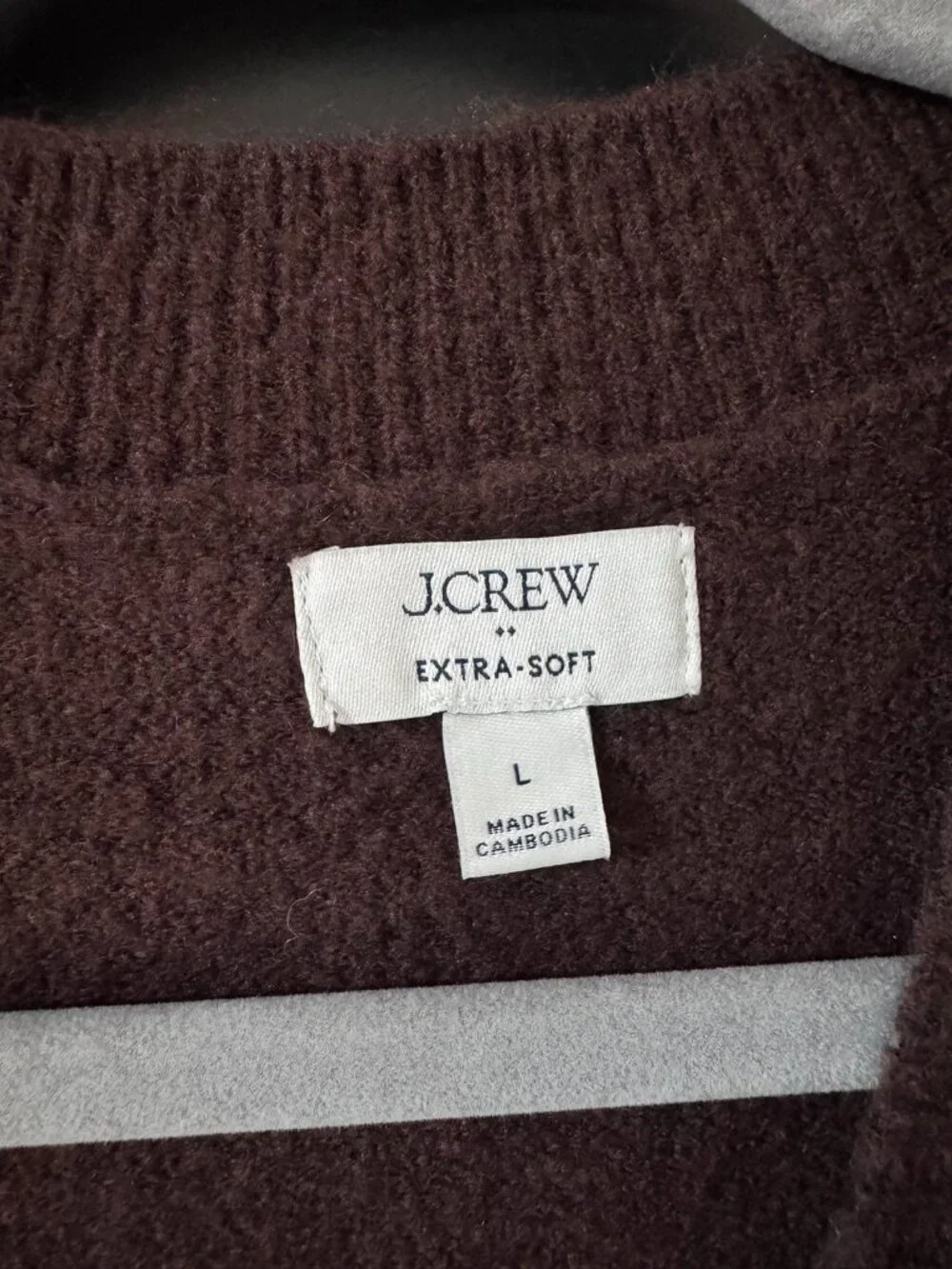 J.Crew Extra-Soft Brown Crewneck Sweater Size L